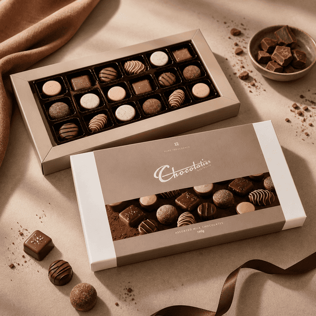 Chocolatier Pure Indulgence Assorted Milk Chocolate Giftbox 190g