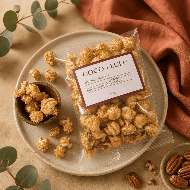 Coco and Lulu Caramel Pecan Popcorn 100g